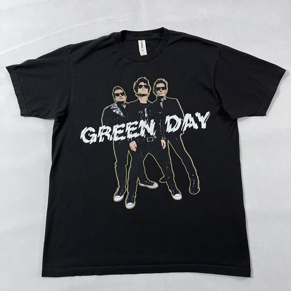 Green Day Shirt Mens Large Black Hella Mega Tour‎ 2021 Rock Band Concert Tee